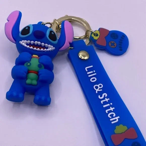 💙 Lilo & Stitch Doll Keychain Blue Hawaii - Picture 4 of 4